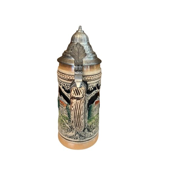 Vintage West Germany Beer Stein With Pewter Lid Rudesheim Drosselgasse Drinkware - Picture 4 of 9